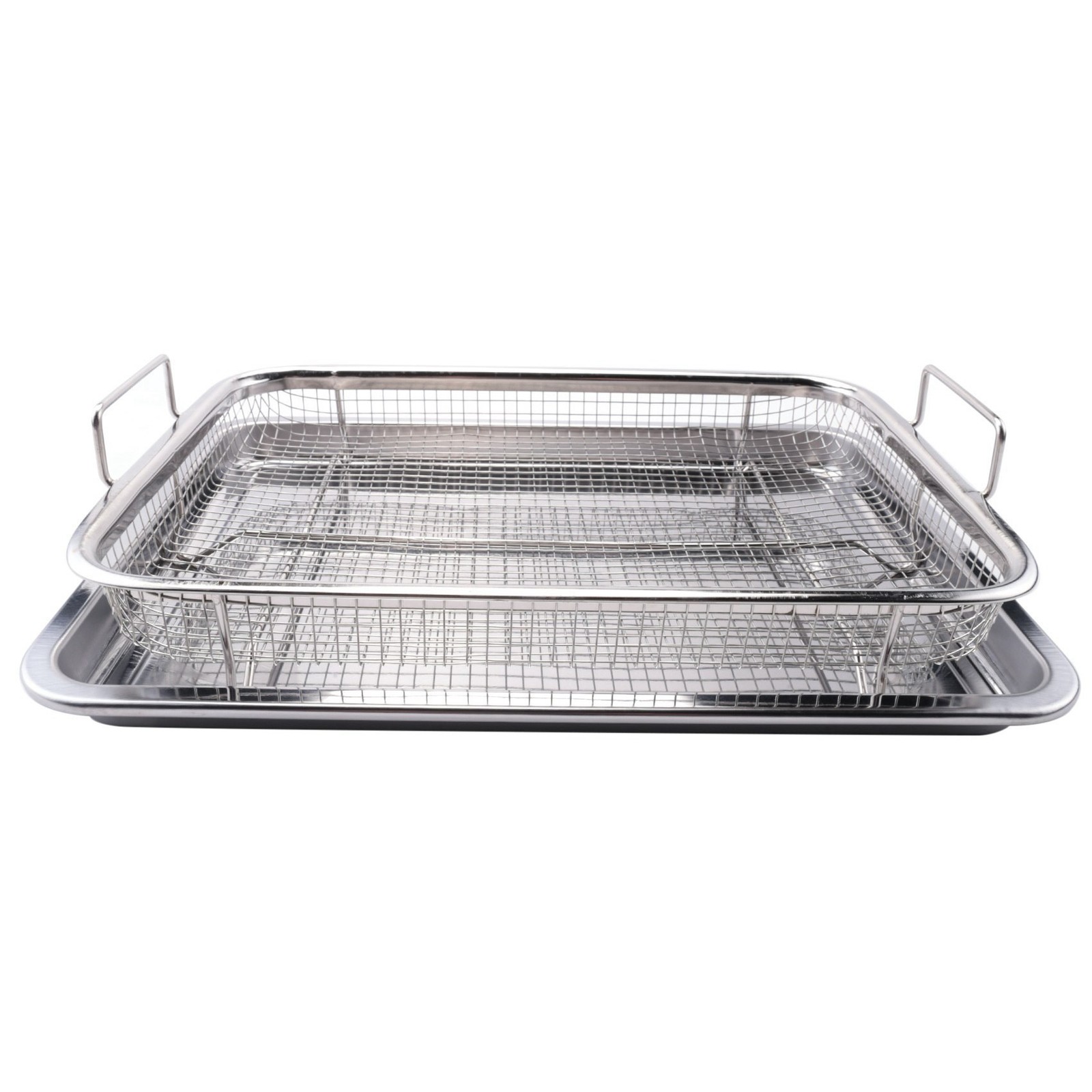Air Fryer Basket for Oven 2-Piece Set, Baking Pan Perfect for the Grill C1B6