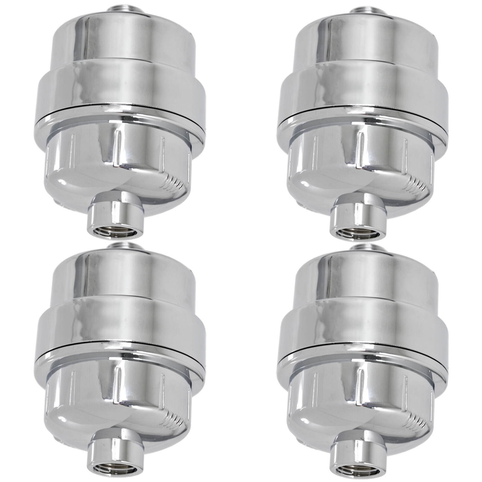 UNIVERSAL Shower Head Filter Chrome Steel Hard Water Purifier Softener x 4