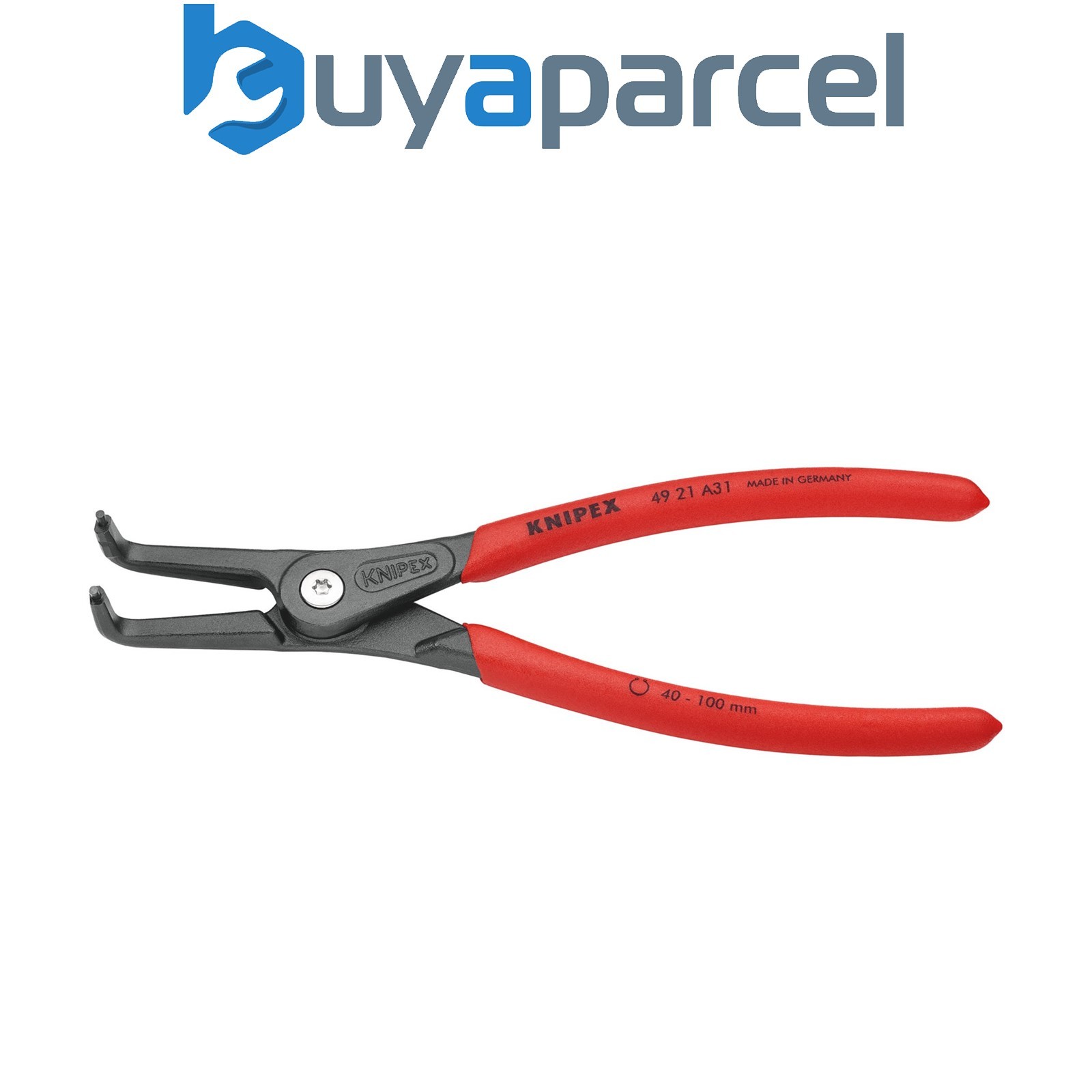 Draper 75096 KNIPEX 49 21 A31 90 External Straight Tip Circlip Pliers, 210mm