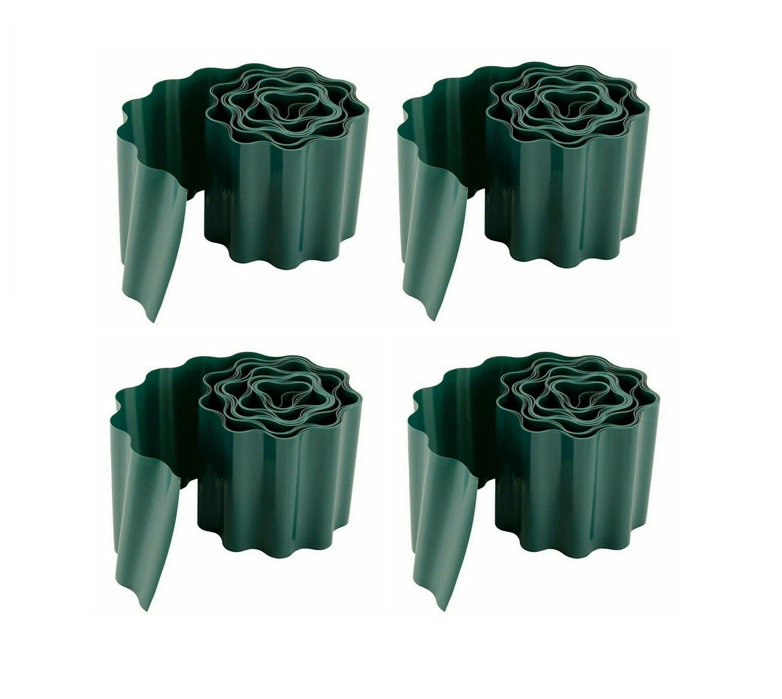 4 6M Garden Lawn Edging Green Plastic Wave Landscape Edging Flower Border 12cm