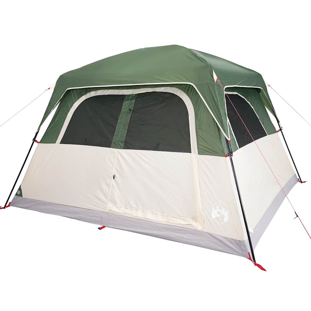Family Tent Cabin 6-Person Lightweight Camping Green Waterproof vidaXL