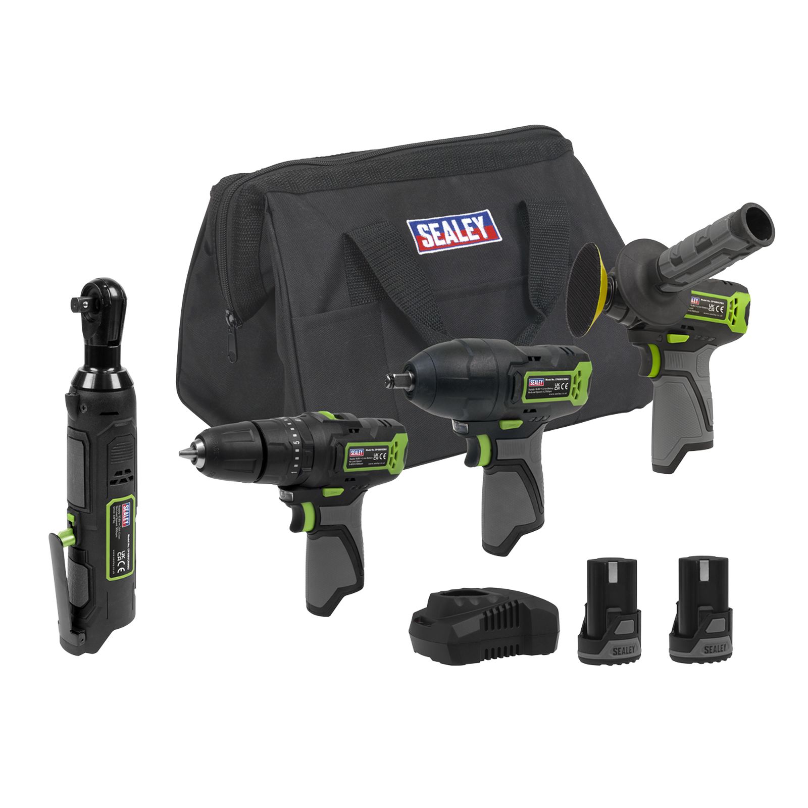 Sealey 4 x 10.8V SV10.8 Series Cordless Combo Kit - 2 Batteries - CP108VCOMBO1EU