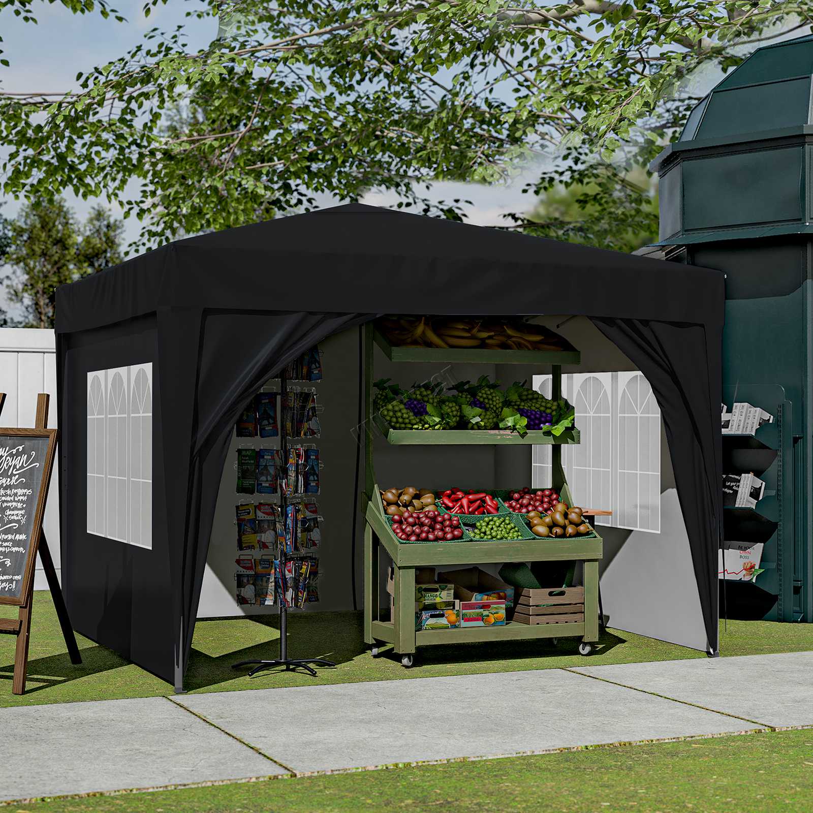 BIRCHTREE Pop Up Gazebo 3x3m Awning Party Tent Canopy Marquee Waterproof Garden