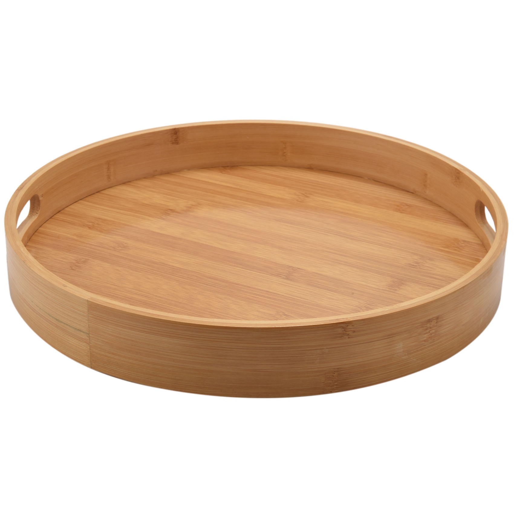 Round Serving Bamboo Wooden Tray for Dinner Trays Tea Bar Breakfast Food9675