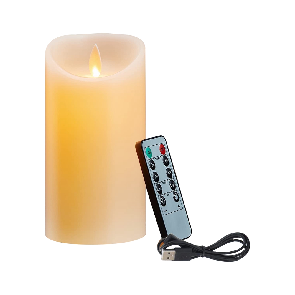 LED Candles, Flickering Flameless Candles, Rechargeable Candle, Real Wax2838