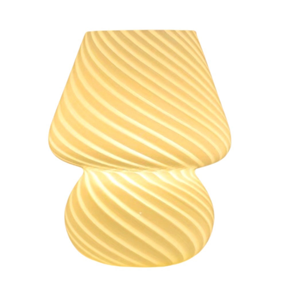 Glass LED Desk Lamp Mushroom Shaped Table Lamp Bedroom Bedside Kids Room6567