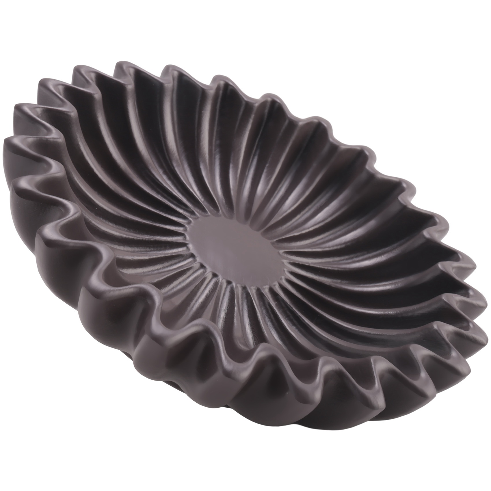 Fluted Ruffle Decorative Bowl - Home Decor Accents for Living Room Styling3536