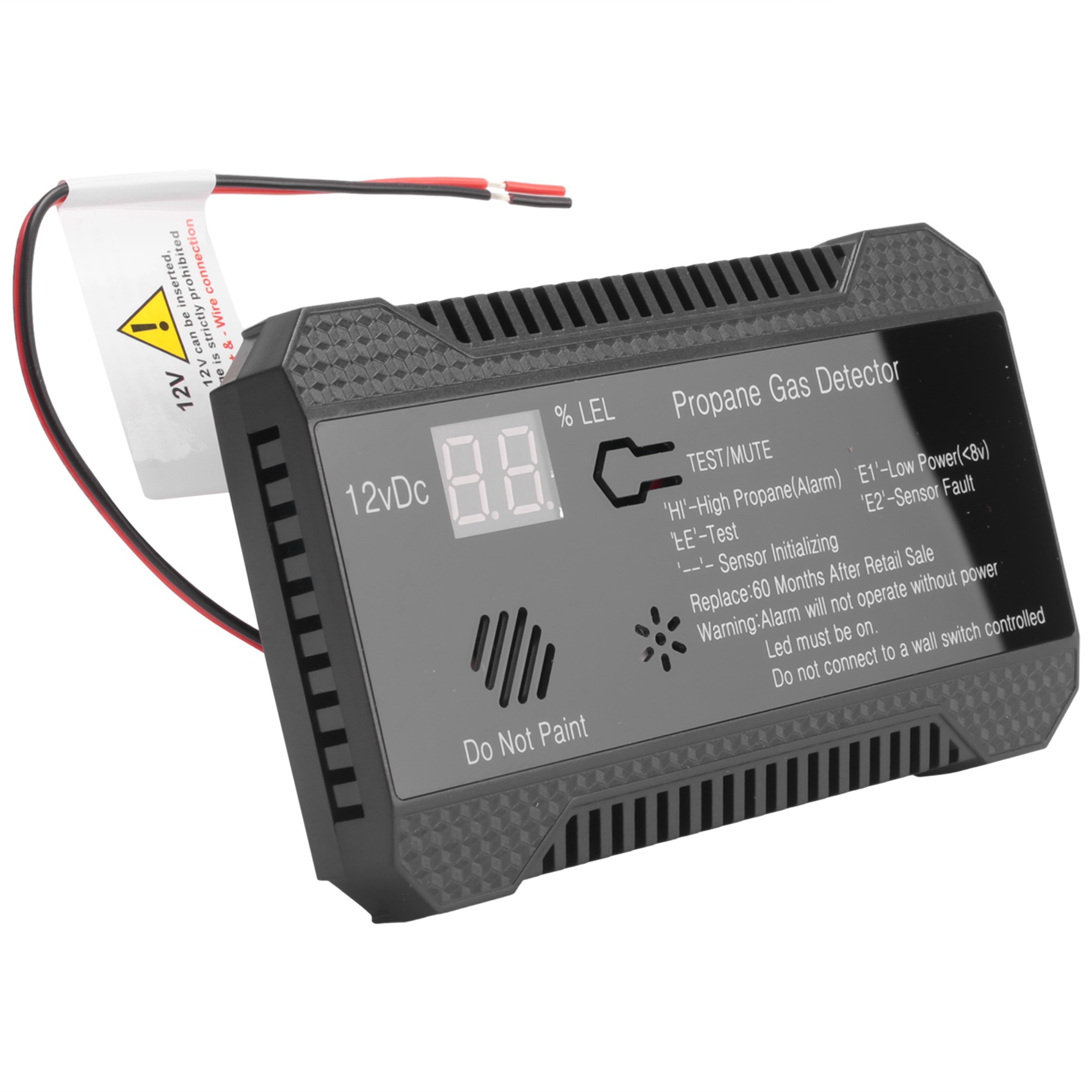 Propane Detector 12V LPG Natural Gas Sensor Leak Alarm 85DB Siren for Car3099