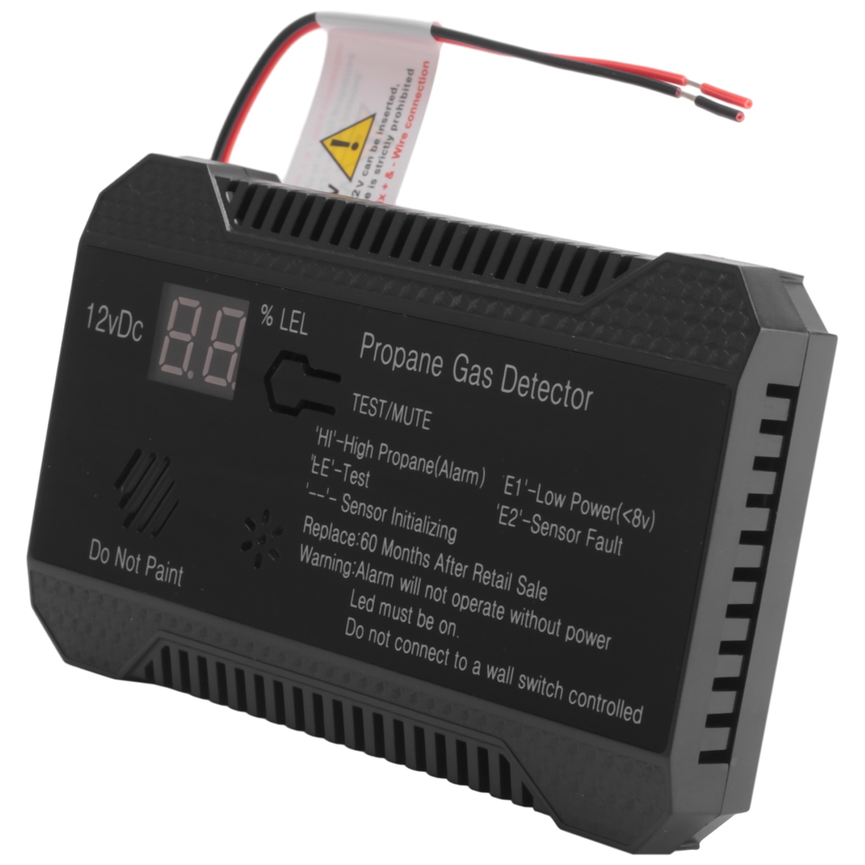 Propane Detector 12V LPG Natural Gas Sensor Leak Alarm 85DB Siren for Car5753