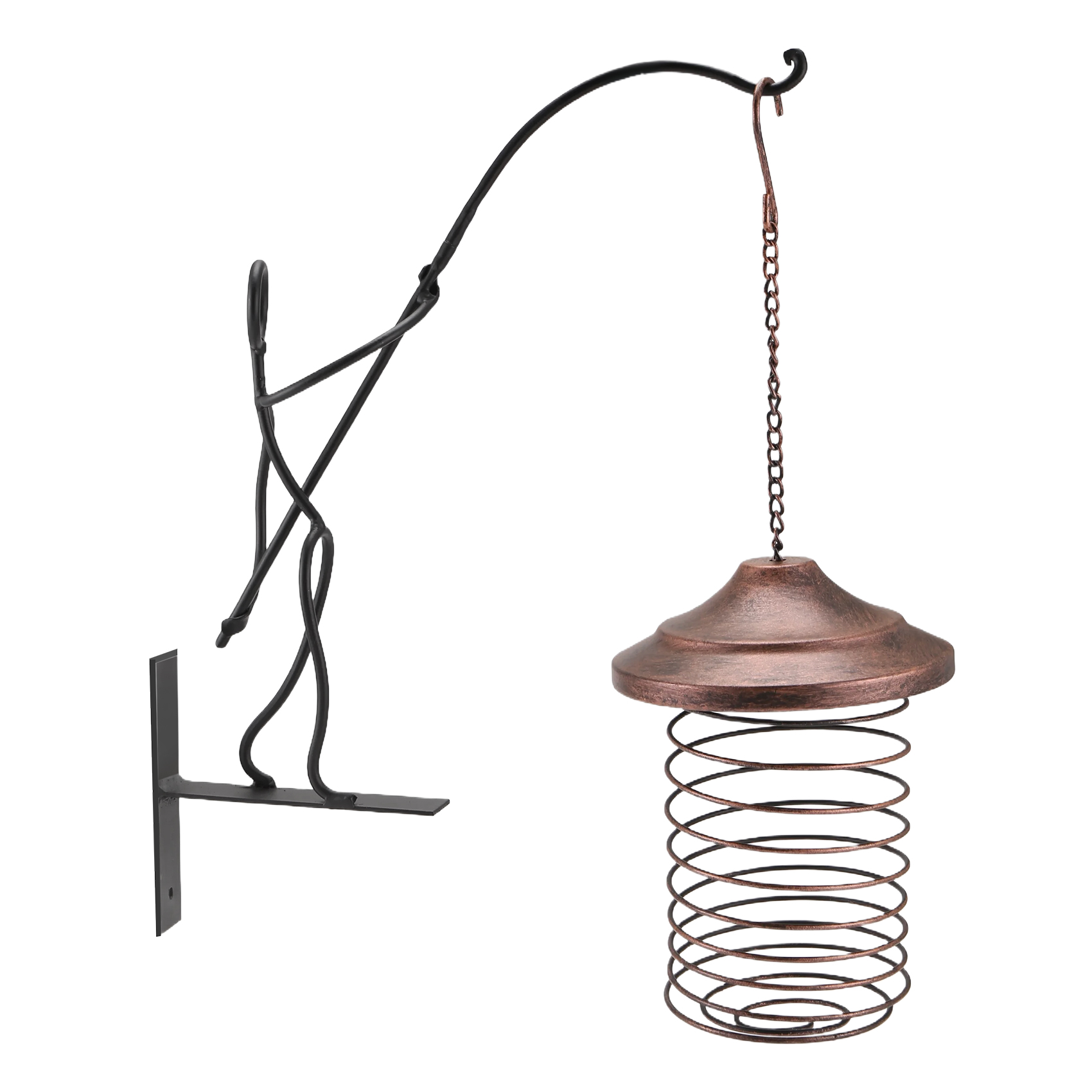 Iron Bird Feeder Outdoor Hanging Feeding Portable Wild Birds Grease Ball4257