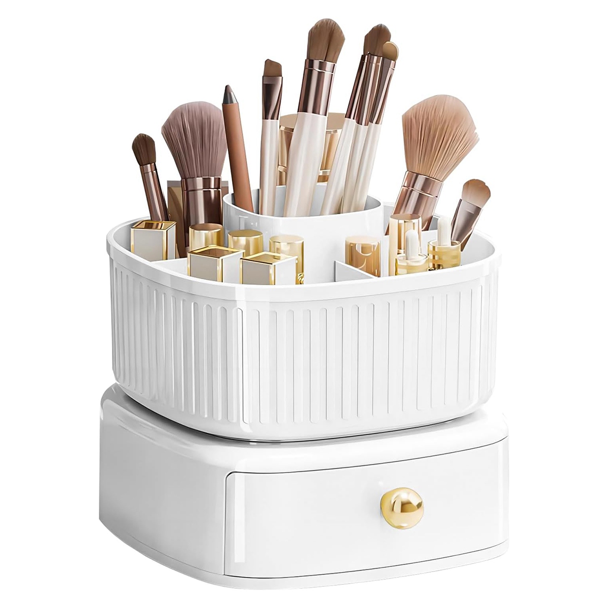 Stackable Makeup Organizer, Makeup Brush Holder with 360°Rotating Makeup6749