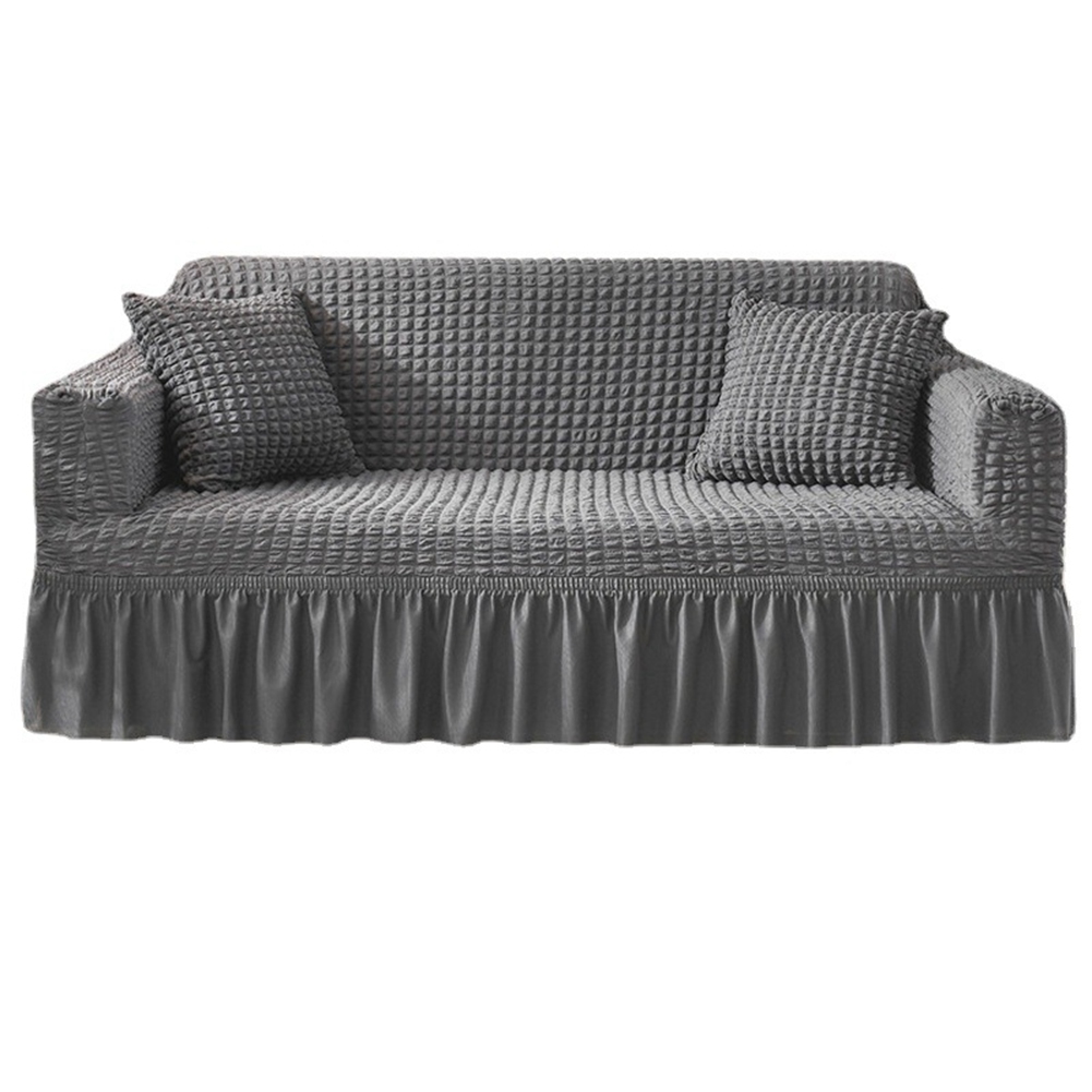 Sofa Cover Sofa Seersucker Textured Sofa Protector with Pleated Skirt for1542