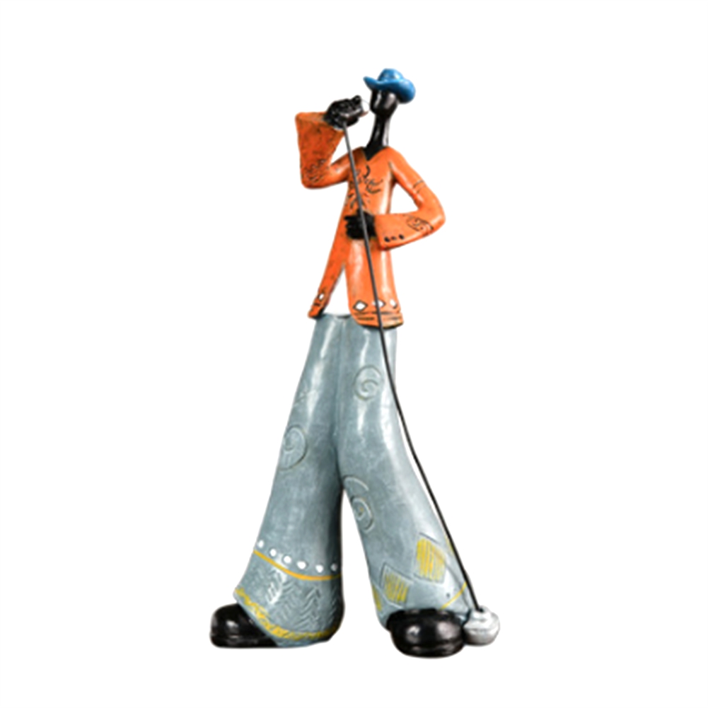 Jazz Band Player Figurines Vintage Musician Figure Resin Statues Desktop2610