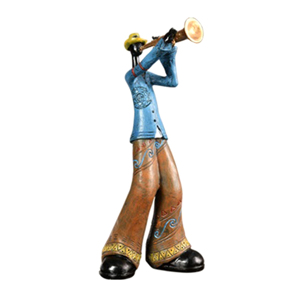 Jazz Band Player Figurines Vintage Musician Figure Resin Statues Desktop2610