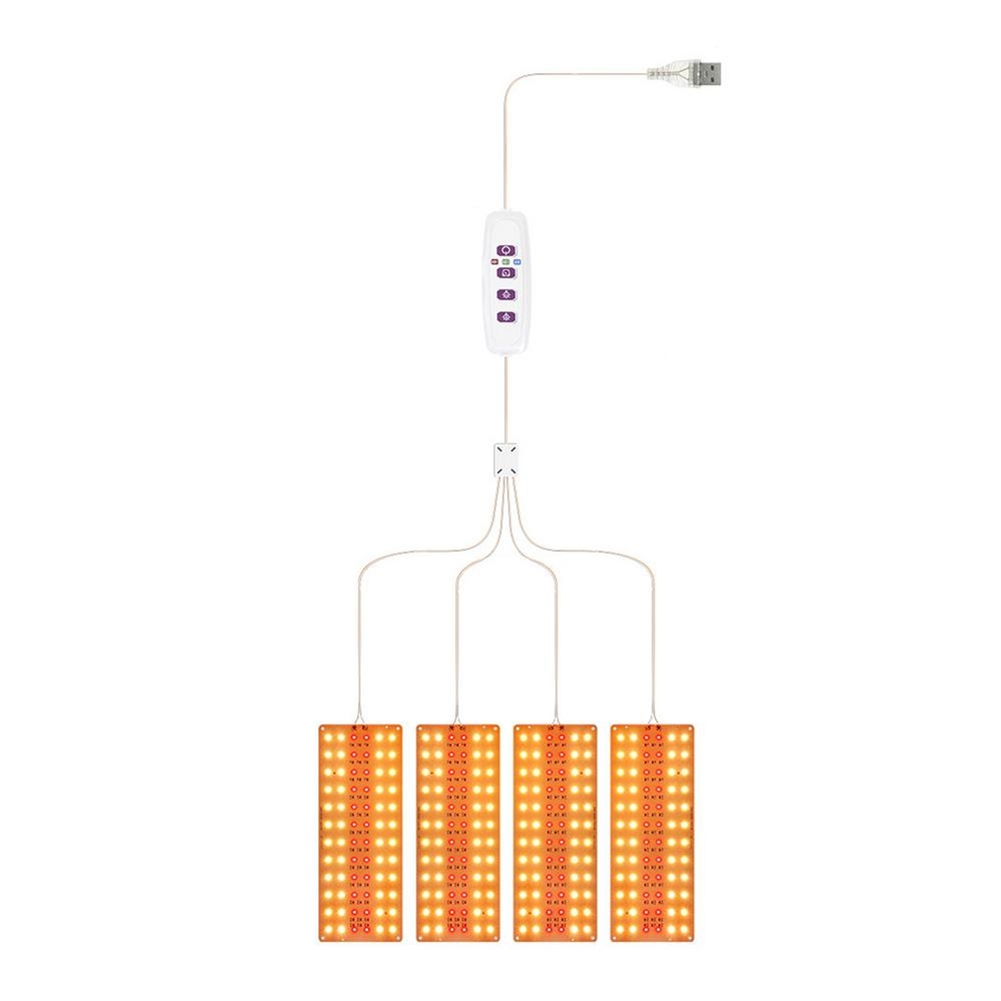 Full Spectrum Plants Grow Light Auto On/Off LED Lamp Sunlight Quantum Grow2455