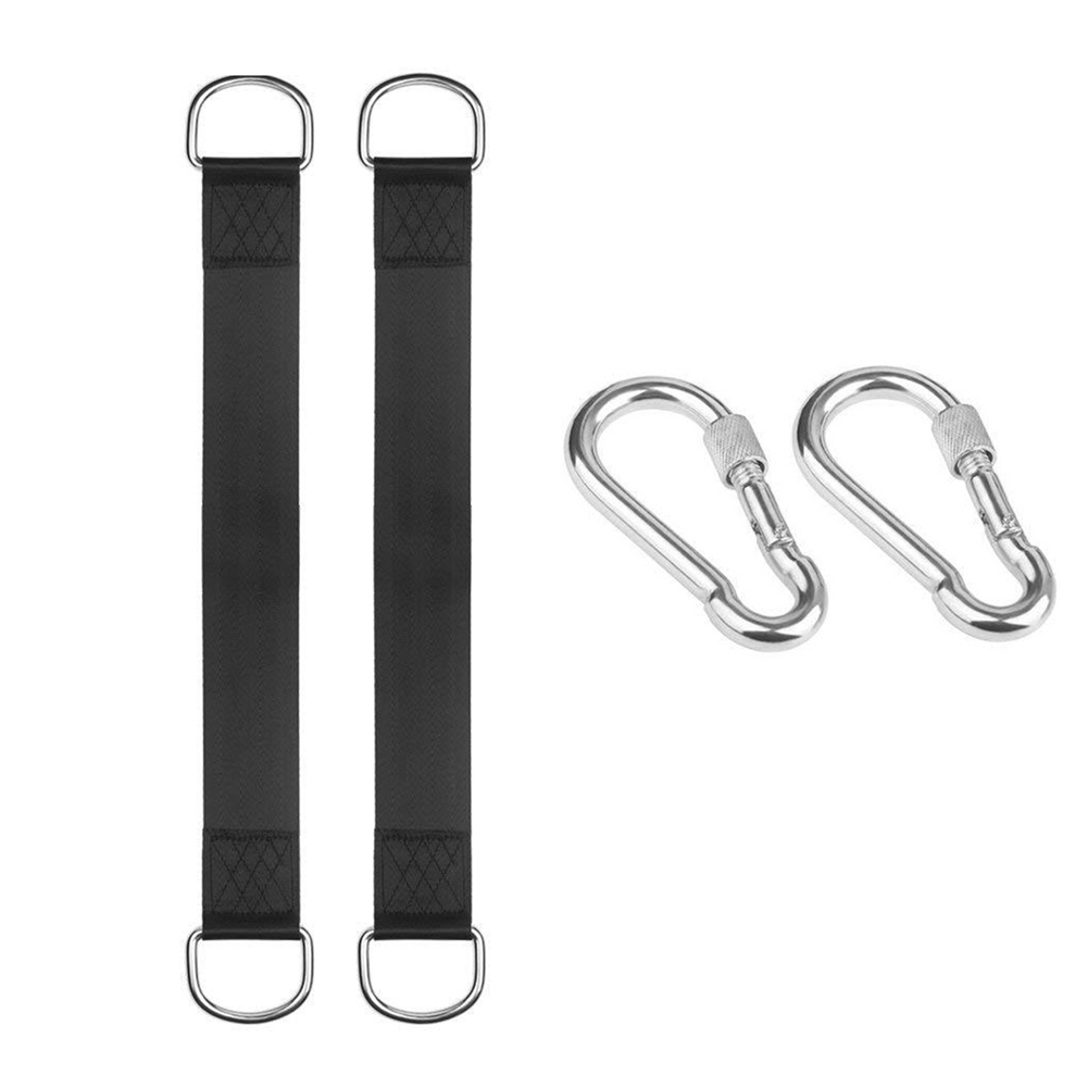 2Pcs Tree Swing Straps Hanging Kit with 2 Carabiners Single Bar Extension2750