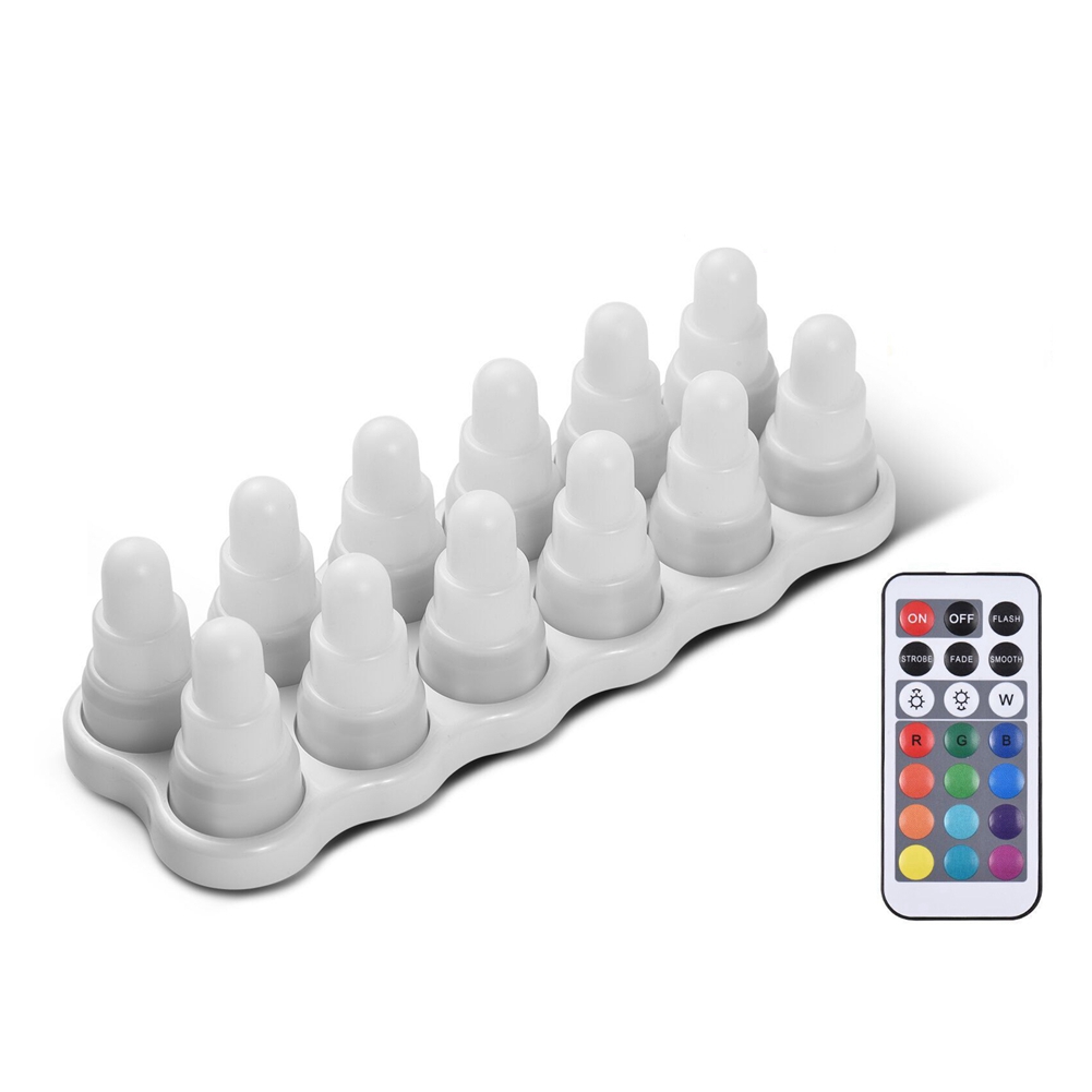 Rechargeable RGB LED Tea Wax Light Electronic Tea Candle Lamp Atmosphere5278