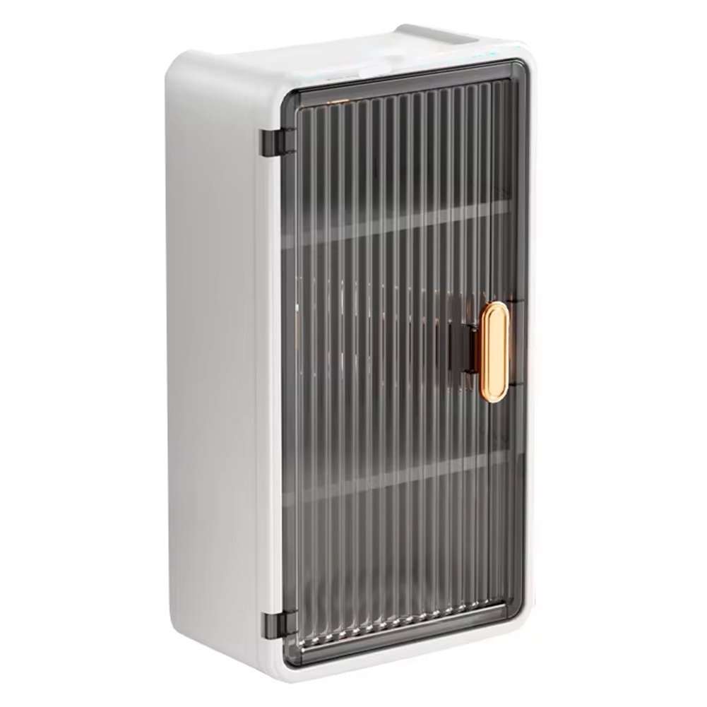 Wall-Mounted Bathroom Shelf with Waterproof Tissue Box ,Multifunctional8654