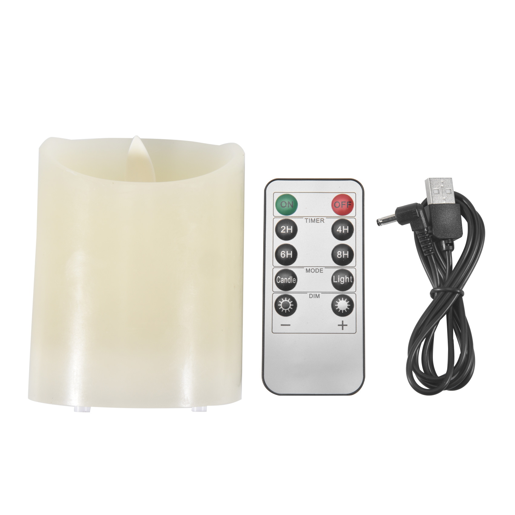 LED Candles, Flickering Flameless Candles, Rechargeable Candle, Real Wax2838
