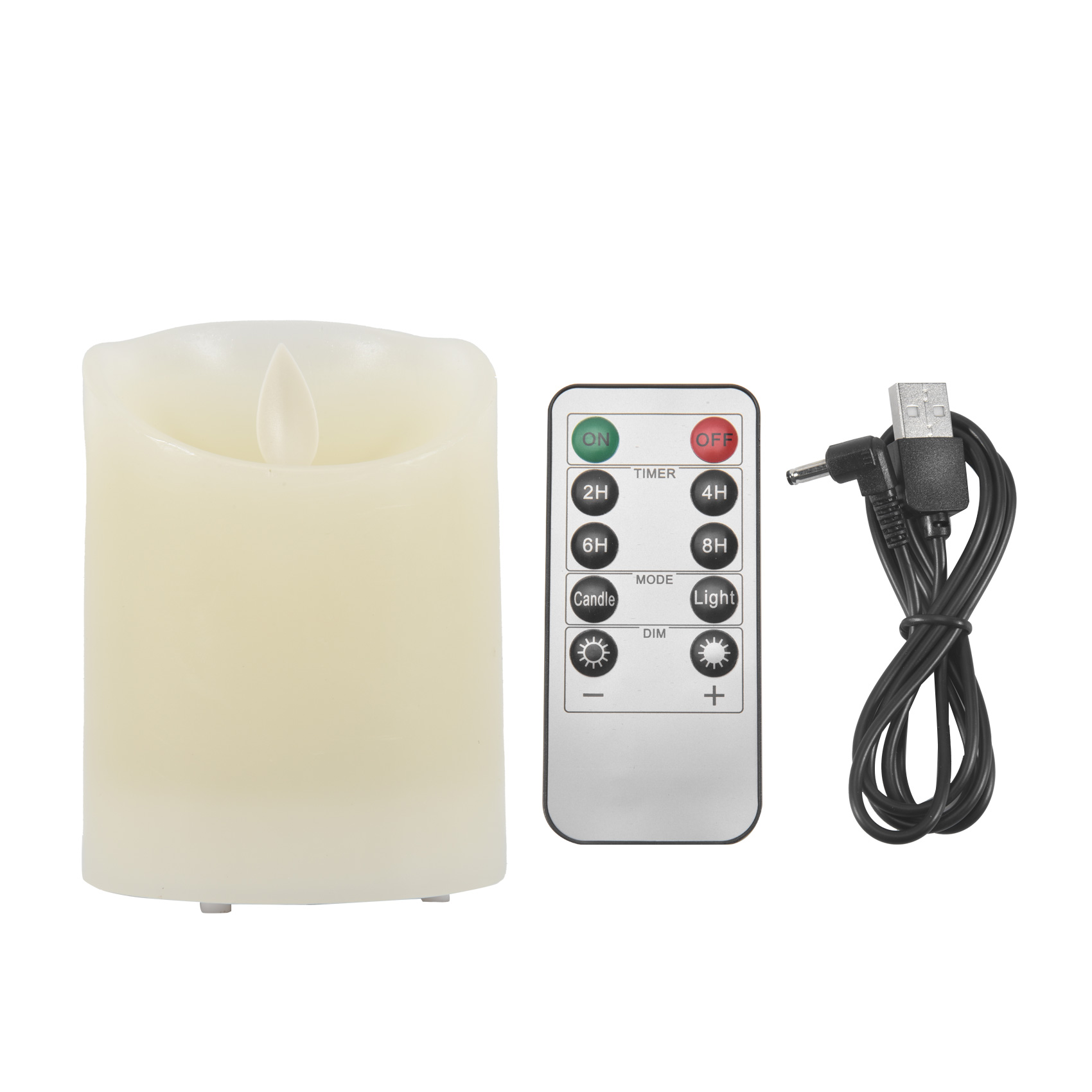 LED Candles, Flickering Flameless Candles, Rechargeable Candle, Real Wax1016