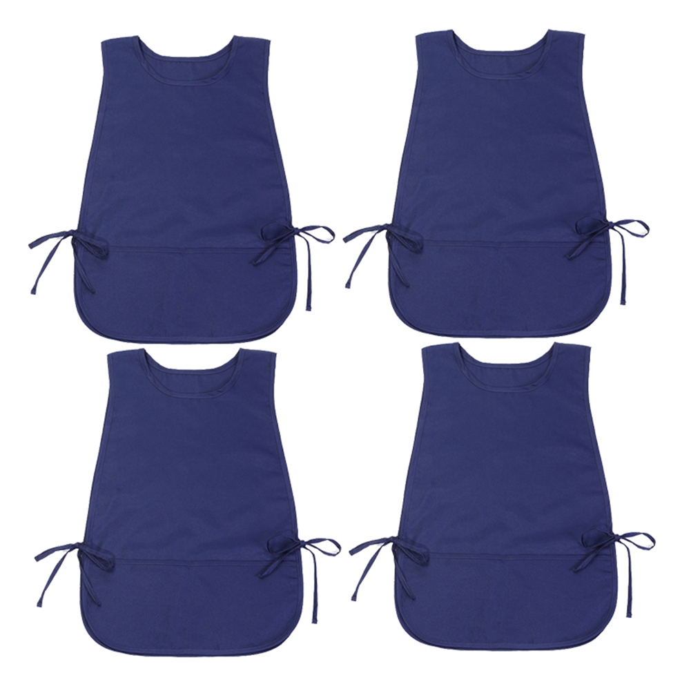 4 Pack Cobbler Apron with 2 Pockets, Waterproof Art Smock for Women, Men,1691