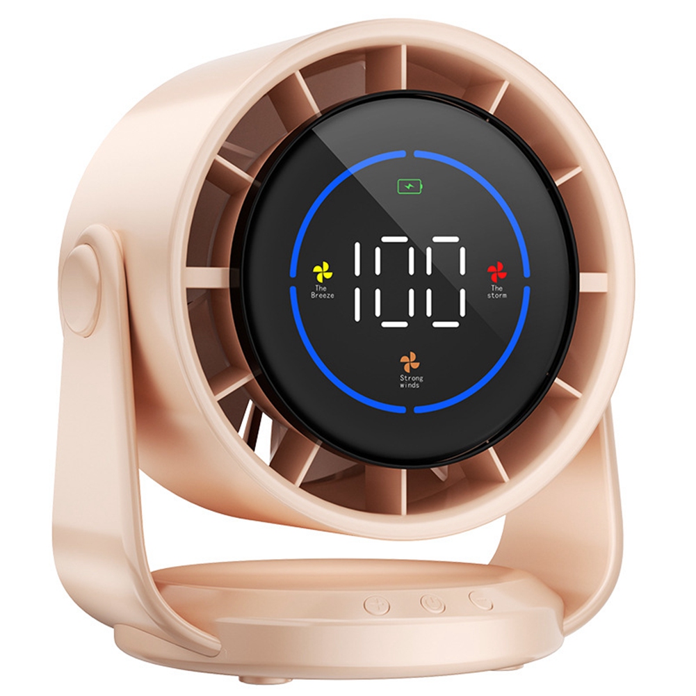 Table Fans, Ultra Quiet Wall-Mounted Desk Fan, Digital Display Rechargeable4786