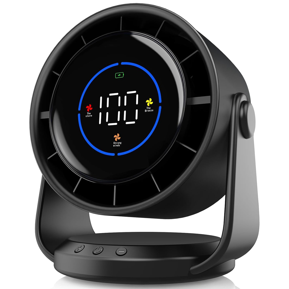 Table Fans, Ultra Quiet Wall-Mounted Desk Fan, Digital Display Rechargeable2779
