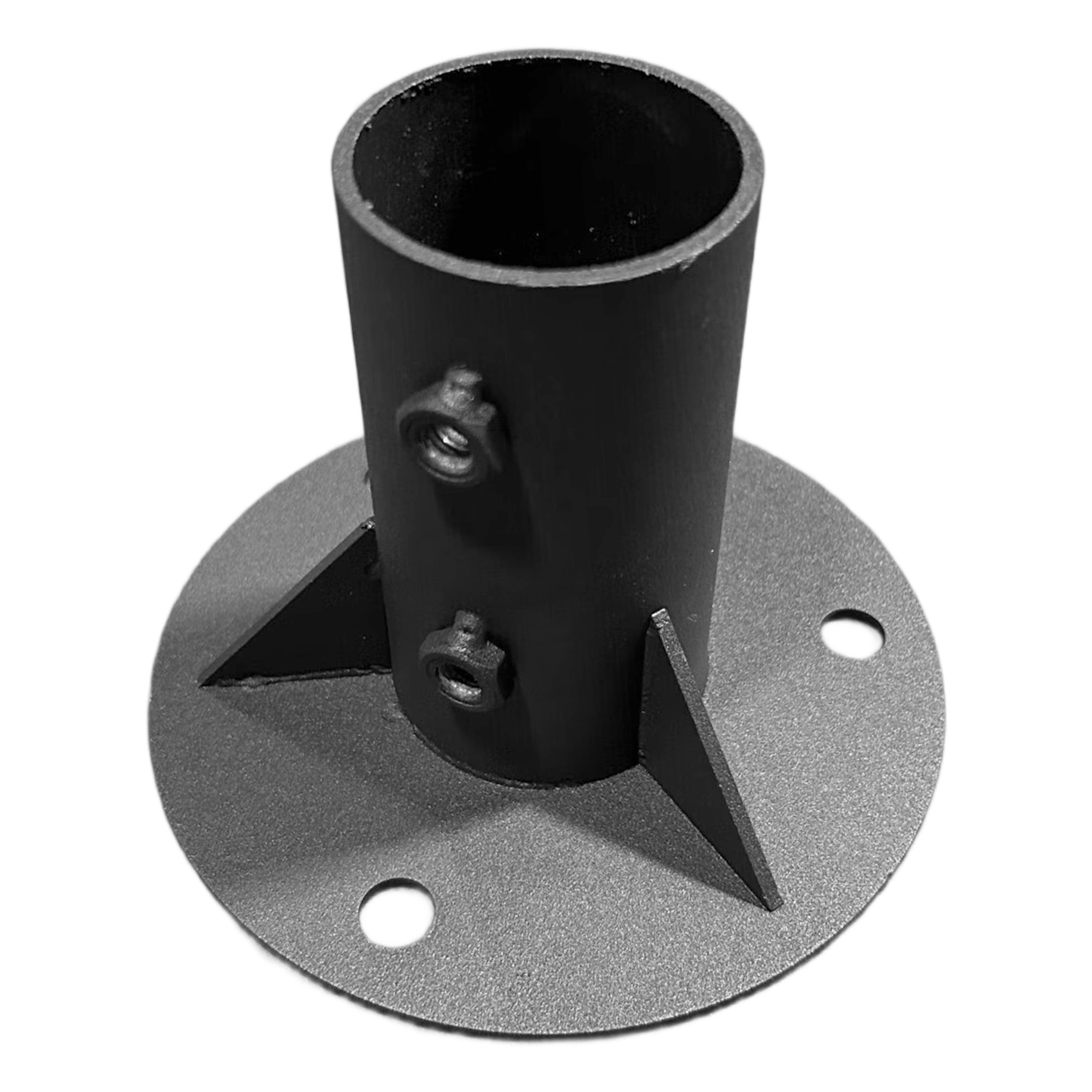 Chain Link Fence Pole Floor Flange Metal Chain Link Fence Parts for Mailbox D3X2