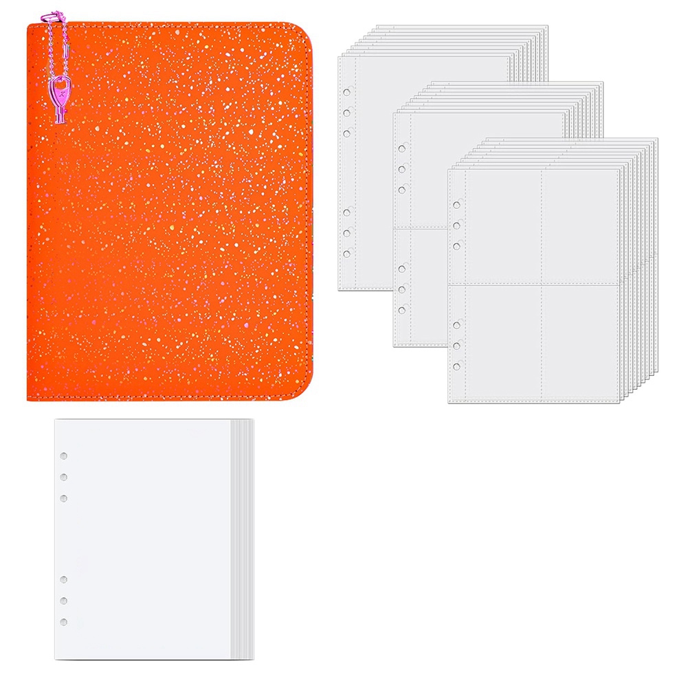 Hardcover Sticker Organizer Binder Reusable A5 Holographic Sticker Book7828