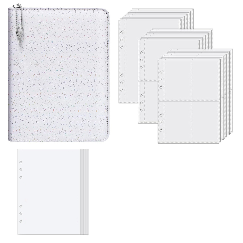 Hardcover Sticker Organizer Binder Reusable A5 Holographic Sticker Book7828