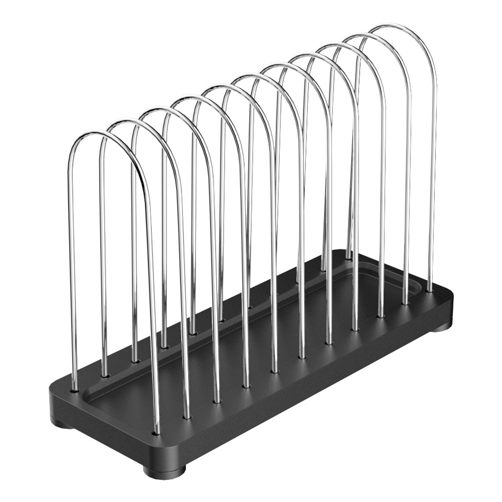 Vinyl Record Display Rack Metal Stand for 7In and 12In Albums 10-Slot7745