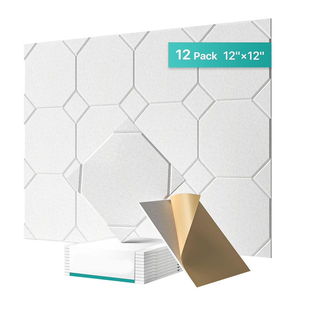 12 Pack Acoustic Panels Self-Adhesive, Soundproof Wall Panels, Sound Proof8354