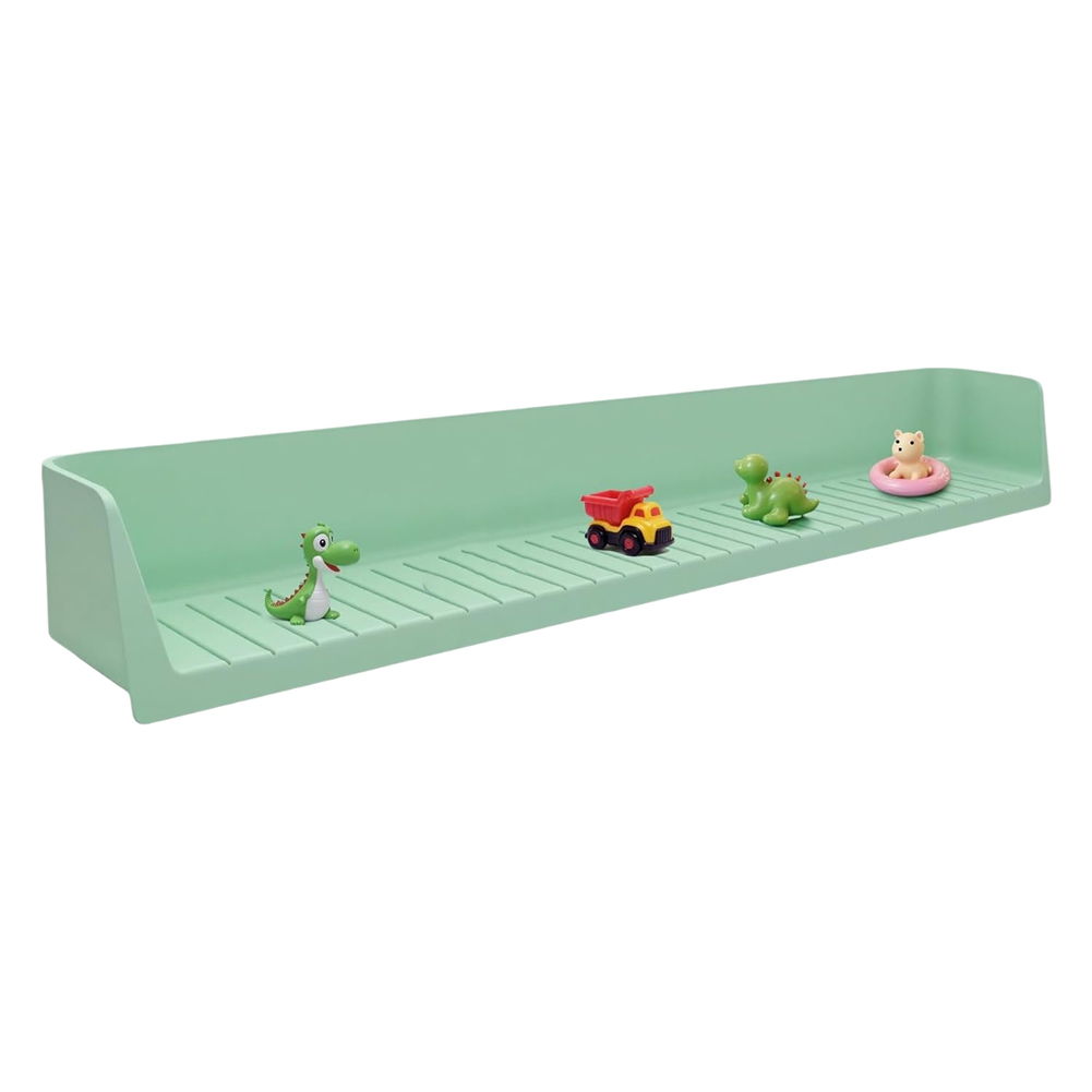 Longer Splash Guard for Bathtub Kids, Silicone Water Splash Guard, Toy Tray5545
