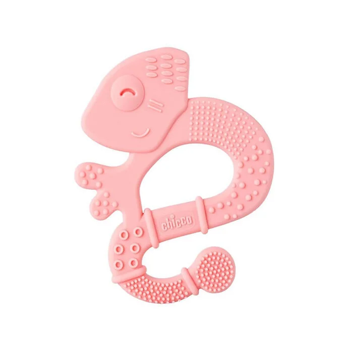 Chicco Supersoft Iguana Pink Teether 2M+